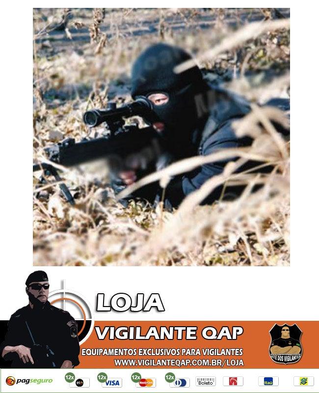 TOUCA PRETA DE LÃ 3 FUROS - Loja Vigilante QAP